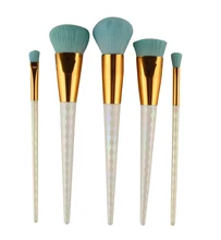 5pcs Makeup honeycomb handle Brushes Set Cosmetic Foundation Eyshadow Blusher Powder Blending Smooth Brush beauty tools