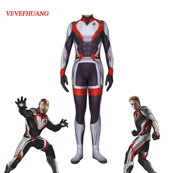 

VEVEFHUANG Avengers Endgame Quantum Realm Cosplay Costume Superhero Captain America Marvel Zentai Bodysuit Suit Jumpsuits