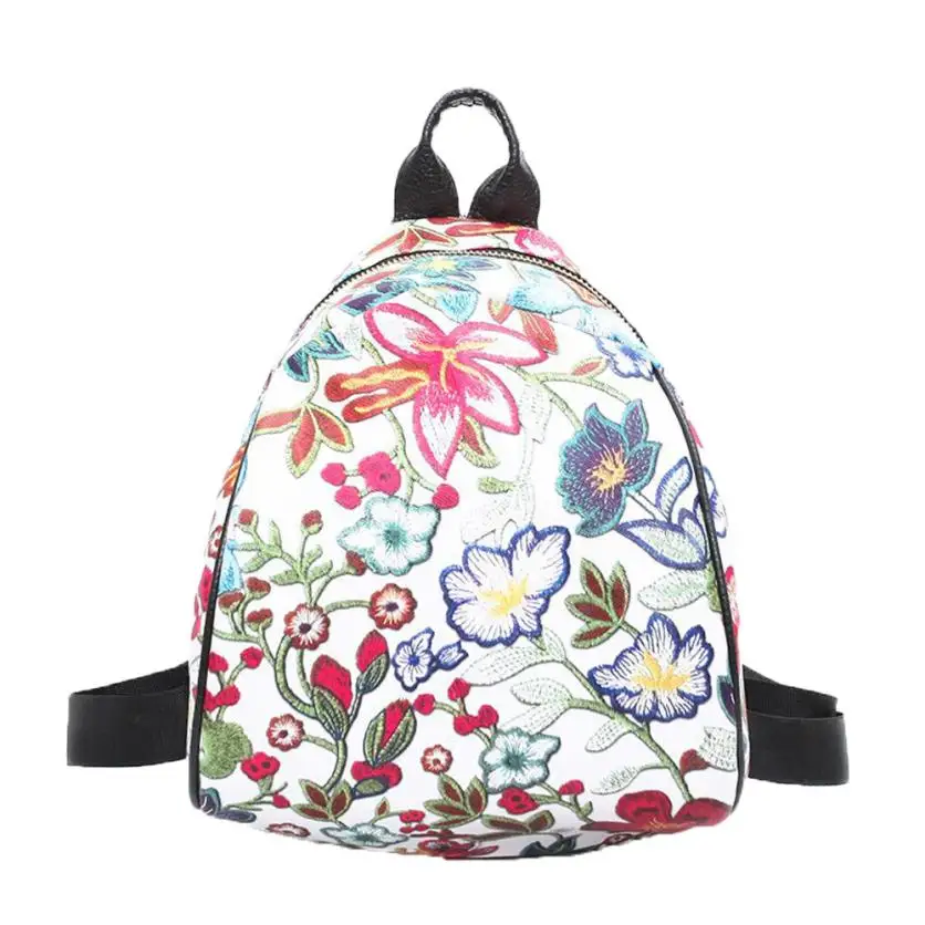 

Women Backpacks Vintage Embroidery Ethnic Canvas Backpack Women Flower Travel Bags Schoolbag Satchel Rucksack Dropshipping jl18