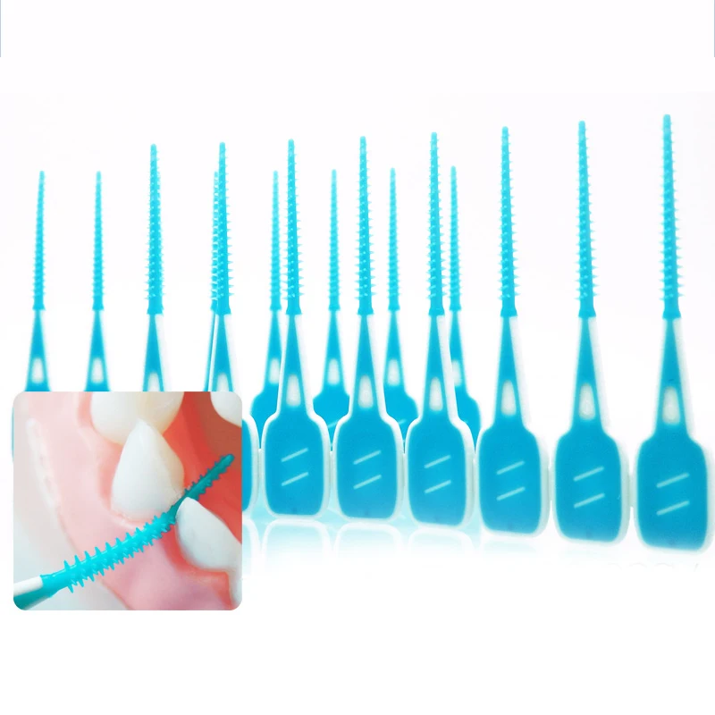 16pcs Adults Interdental Brushes Clean Between Teeth Floss Brushes