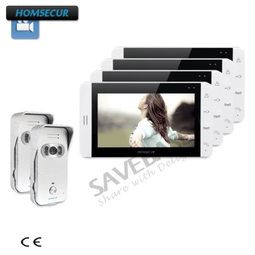 

HOMSECUR Wired Intercom System + 7" LCD Monitor with Video Recording, Photo Taking and OSD Menu + CMOS Camera
