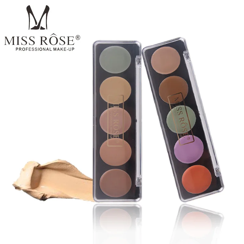 

Brand miss rose face Brighten Contour repair nourishing nude highlighter base make up Concealer palette set of 5 colors