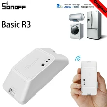 Sonoff BASIC R3 Smart ON/OFF WiFi переключатель, светильник, таймер, Поддержка приложения/LAN/голосовой пульт дистанционного управления, режим «сделай сам» работает с Alexa Google Home