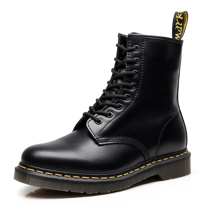 

6 Colour Brand Leather Ankle Boots Autumn Winter Women Men's Boots Black Motorcycle Boots Outdoor Working Snow Boots Men Shoes
