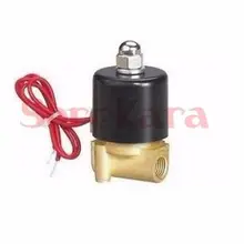 24V AC 2W-025-06 2 Way 2 W серии латунный воздушный Газ Вода Соленоидный клапан 1/" BSP нормально закрывает провод тип свинца