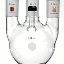 F71241L фляга, круглое дно, 4-образным вырезом, с резьбой стороне руки, Ёмкость: 1000 мл, центр шарнира: 24/40, бортовое Соединение: 24/40