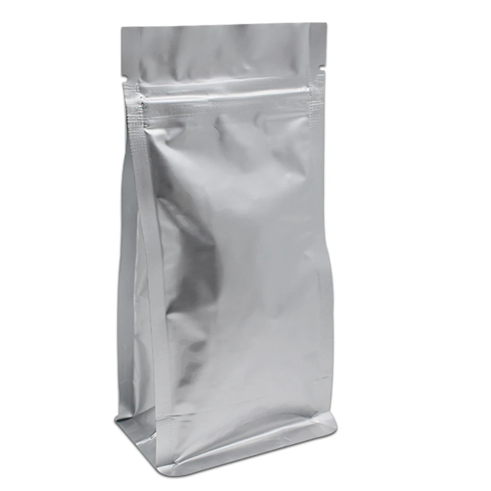 Download 20Pcs/Lot Retail Silver Pure Aluminum Foil Stand Up Packing Bag Zip Lock Resealable Bellows ...