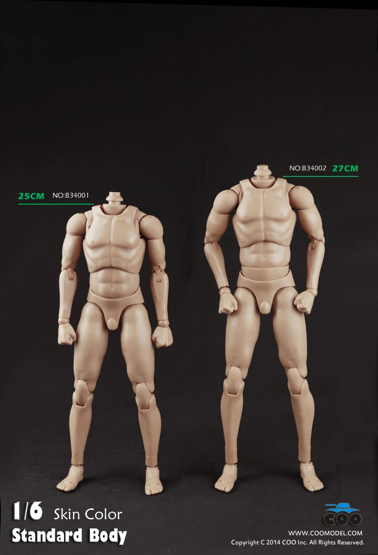 HaoyuToys 1//6 Scale Muscular Black Color Male Body Nude Man Figure T01
