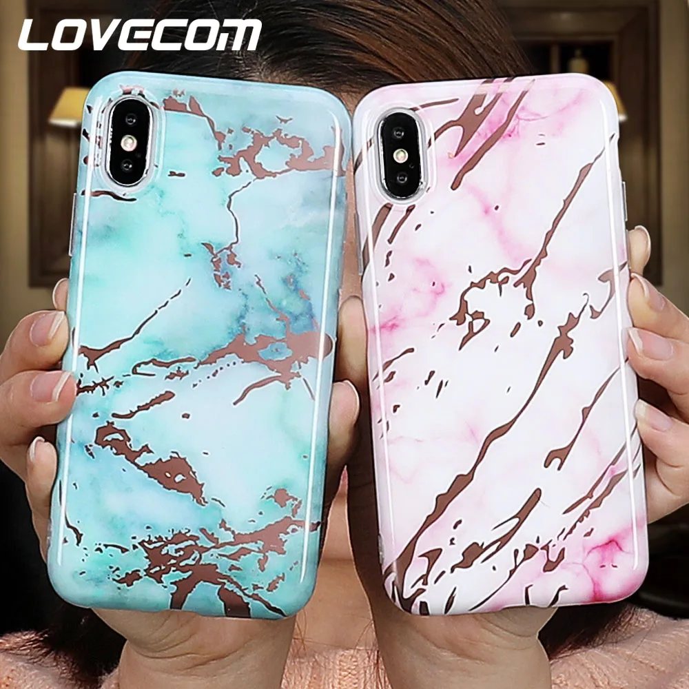 

LOVECOM Vintage Marble Phone Cases For iPhone XS Max XR Soft IMD Phone Back Cover For iPhone 6 6S 7 8 Plus XS X Coque Gifts