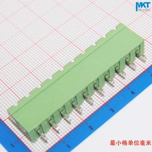 

10Pcs 10P 5.08mm Pitch Cover Sides Vertical Straight Pin Male Terminal Block