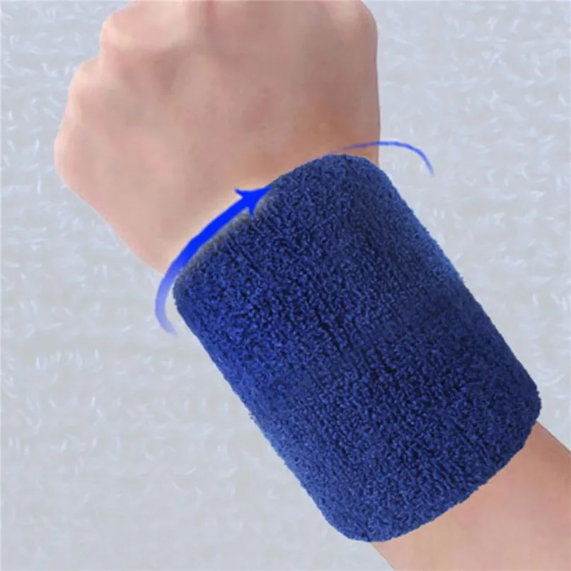 Absorb Sweat Cotton Wristbands Wrist Bands Sweatbands Sweat Band for Sport Tennis Soft and comfortable #2D22 (4) - 