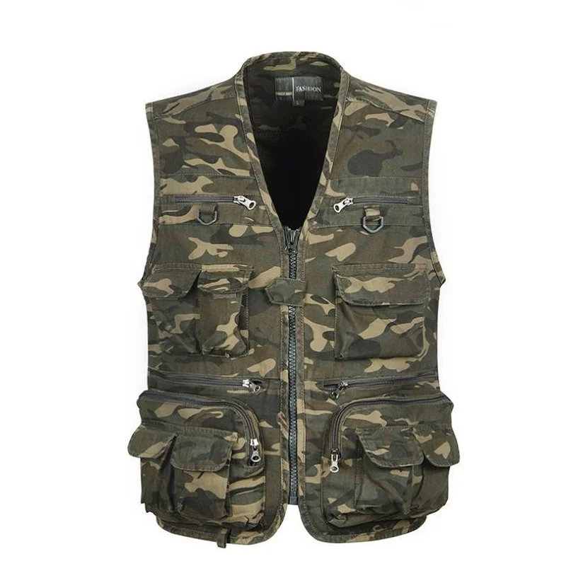 

Tactical Vest L-4XL Men Outdoor Fishing Vest Sleeveless Fishing Jacket Multi-Pockets Hunting Vest Colete Tatico Fly Fishing Vest