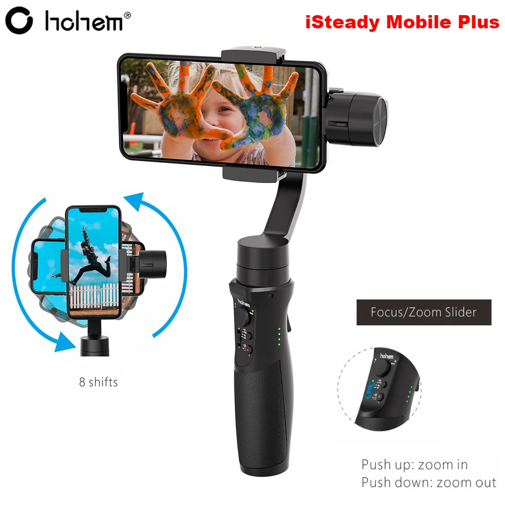  Newest Hohem iSteady Mobile Plus 3-Axis Handheld Smartphone Gimbal Stabilizer for iPhone XS XR X 8P