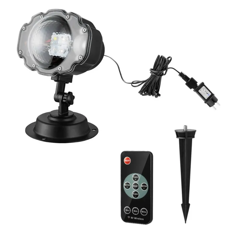

LED Snowfall Projector LED Lights Wireless Remote IP65 Waterproof Rotatable White Snow For Valentines Day Christmas Halloween