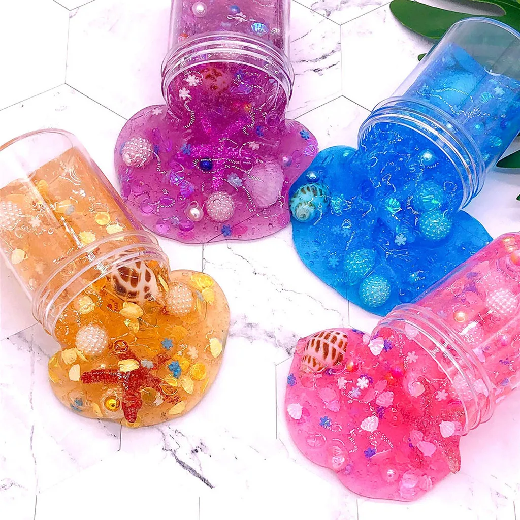 

120ml 4 Color Clay Slime DIY Crystal Mud Mixing Foaming Mud Stess Relief Slime Toy Imagination Education Creativity C522