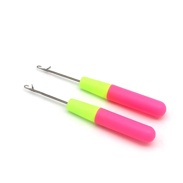 100pcs/lot 15cm/6 Inches Latch Hook Crochet Needles For Hair, Pink & Lemon  Color Plastic Crochet Hooks Knitting Needles - Sewing Tools & Accessory -  AliExpress