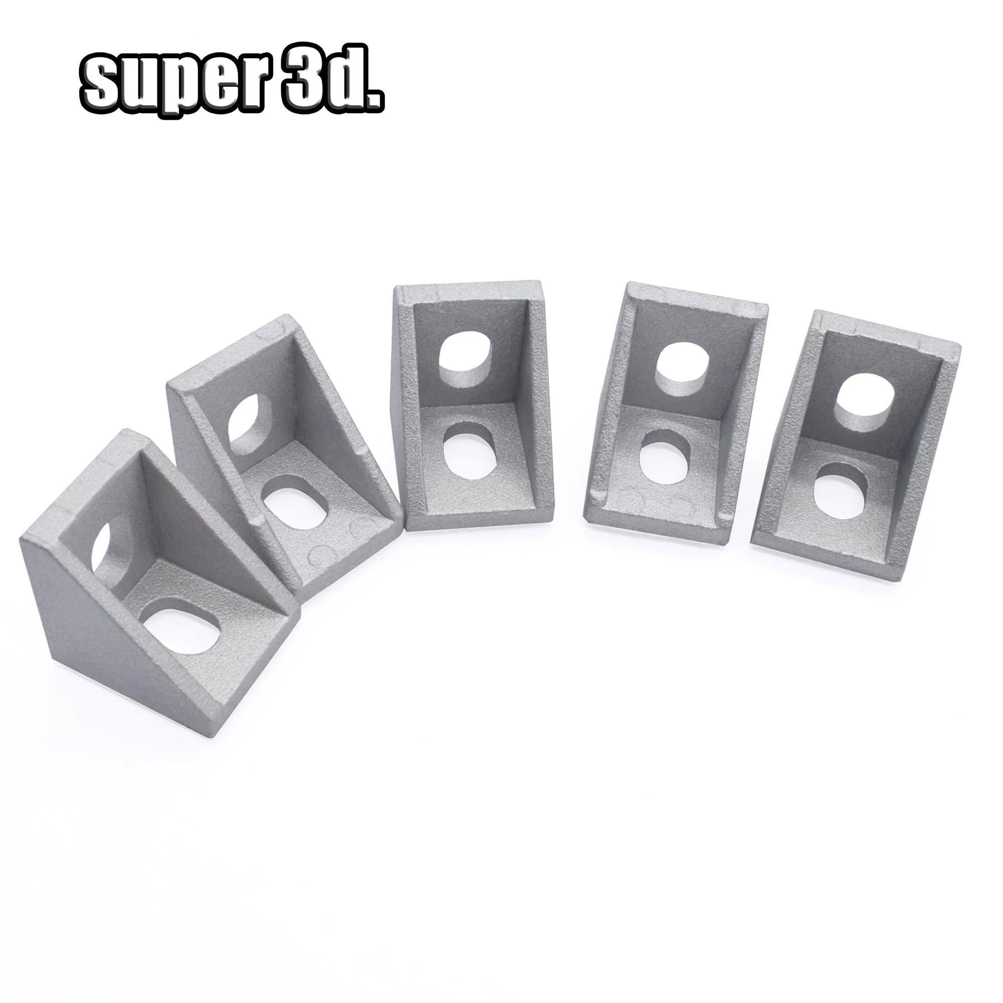10Pcs For 2020 Profile Fixing Material Angle Wall Bracket Mounting Material NEW