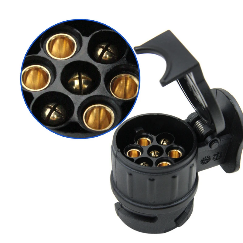 

12V 13 To 7 Pins Plug Trailer Connector Adapter Converter Truck Trailer Connector Standard Round Hole Trailer Plug Truck Cable