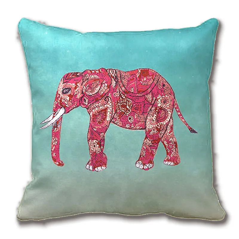 whimsical colorful elephant tribal floral paisley throw pillow case decorative cushion cover pillowcase customize gift by - Decorative Pillows Cheap whimsical colorful elephant tribal floral paisley throw pillow case decorative cushion cover pillowcase customize gift by - Decorative Pillows Cheap