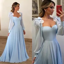 baby blue evening dress