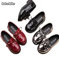 Mädchen Schuhe 2018 Herbst und Winter kinder Mode Prinzessin Schuhe Schwarz Niedrigen Ferse Mädchen Flache boden Quaste Schuhe oxford Schuhe auf