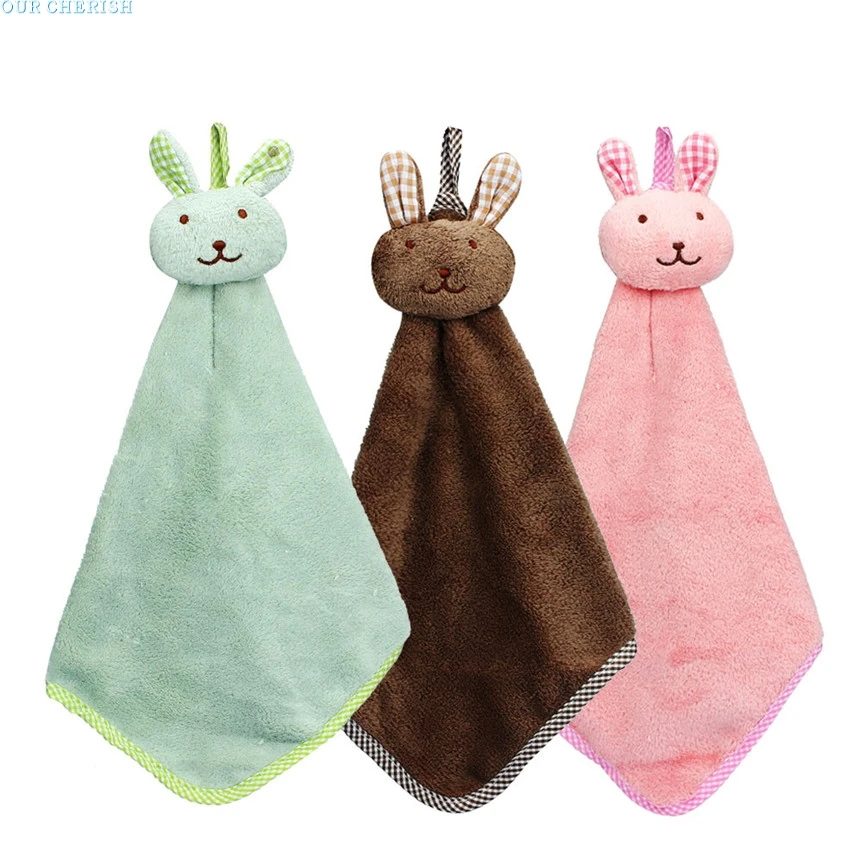 

Our cherish lovely pet Kitchen Cartoon Animal Hanging Cloth Soft Plush Dishcloths Hand Towel sep924