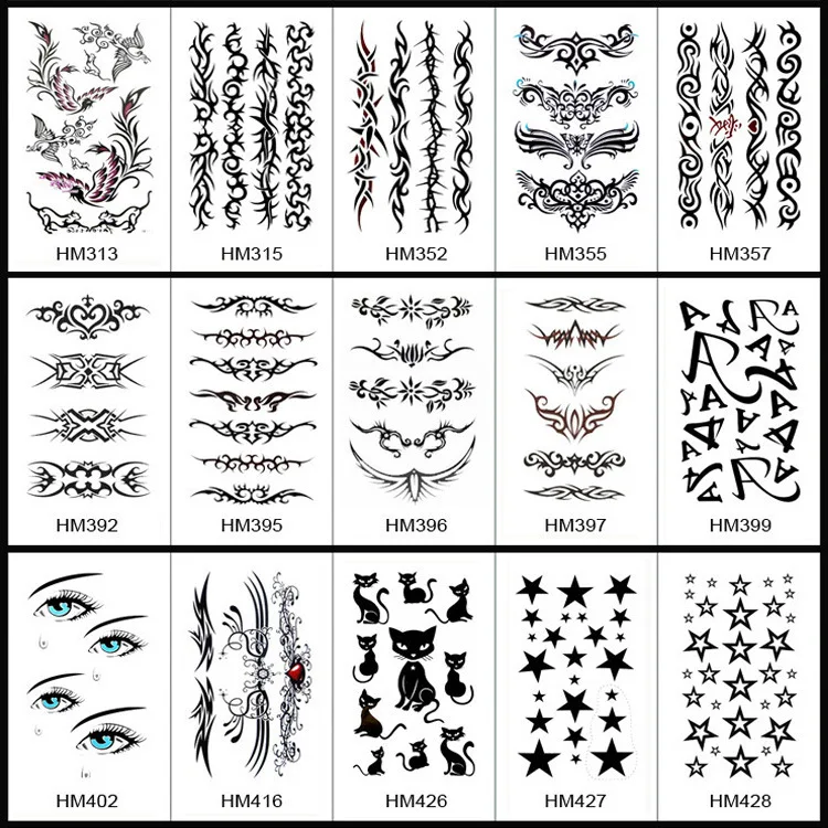 Wholesale 500packs New Arm Body Tattoo Sticker HM 10*20cm Waterproof