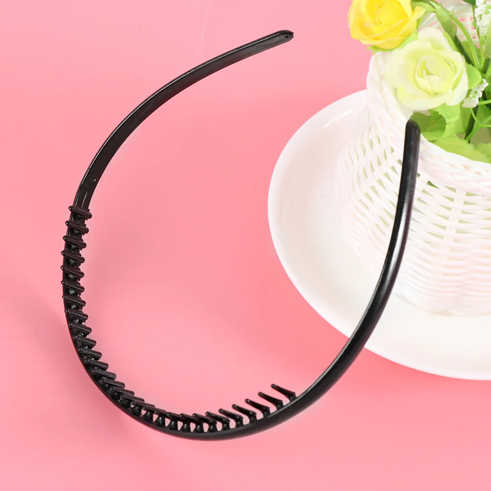 1 PC Cool Black Mens Metal Toothed Sports Football Soccer Hair Headband