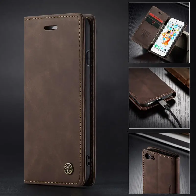 

Flip Case For iPhone 6s 6 s 7 8 Plus Cover Case iPhone XS Max XR Leather Wallet Coque For iPhone 5s 5 SE X 10 Luxe Phone Shell