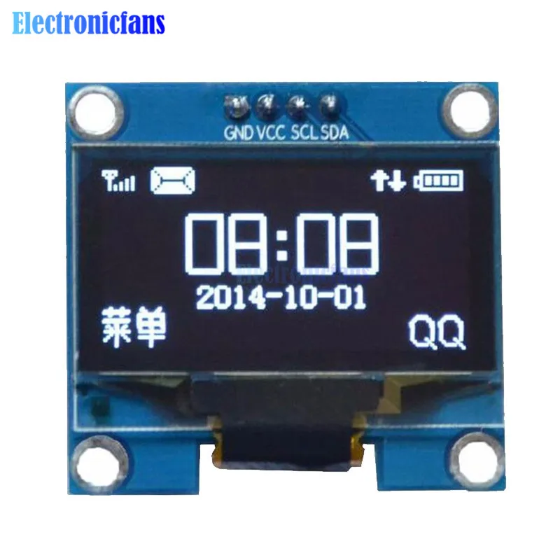 

1.3 Inch 1.3" White OLED LCD 4PIN Display Module IIC I2C Interface 128x64 for Arduino