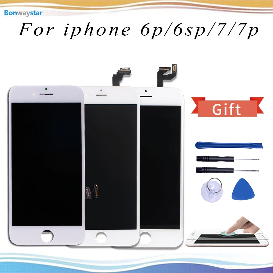 

1PC White Black LCD Touch Screen For iPhone 6 6S plus Screen Asemblely with Digitizer Display for iphone 7+Tools+Tempered Glass