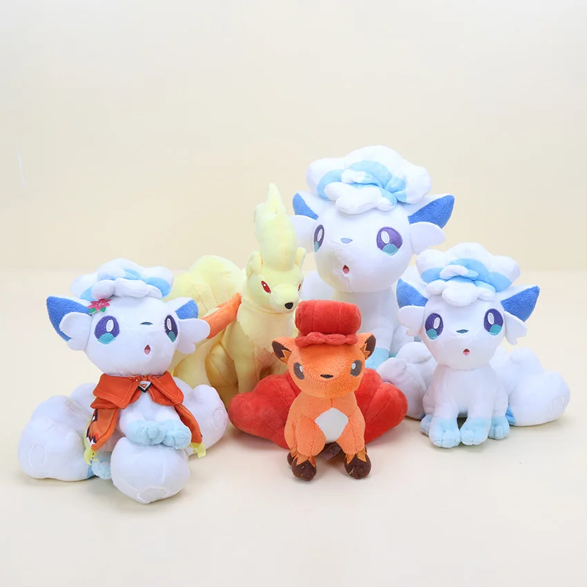 15 27 см Ice Vulpix Alola Region белые плюшевые игрушки куклы Ninetales мягкие для детей|ninetales plush|toy