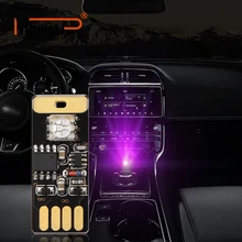 Автомобильный Стайлинг светодиодный USB атмосферный свет DJ RGB мини цветная музыкальная звуковая лампа для USB-C поверхности телефона Наслаждайтесь футбольным матчем