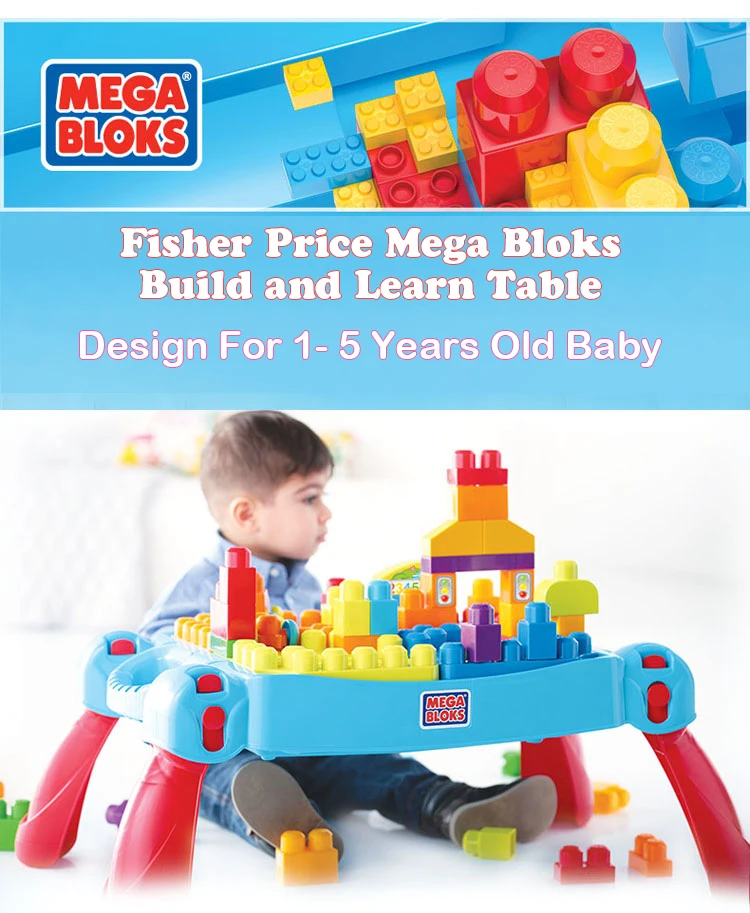 Mega Bloks классическая игрушка для сборки и обучения стола CNM42 стол D'Apprentissage Et De conконструкция детский строительный стол игрушка Рождество