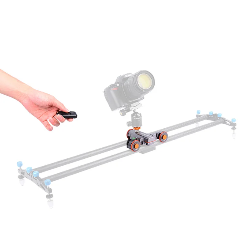 YELANGU Electric Dolly 3-Wheel Pulley Car Rail Rolling Track Slider With Manual Remote Control For Smart Phone DSLR Camera