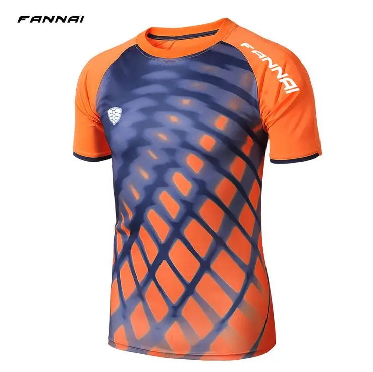 FANNAI бренд мужские уличные спортивные футбольные майки Мужская Рашгард быстросохнущая Беговая футболка Топы для фитнеса Мужская спортивная одежда - Цвет: Style 6