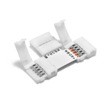 

12mm 5 Pin RGBW Connectors L Cross T Angle Corner RGBW LED Strip Connector PCB Free Welding For SMD 5050 RGBWW LED Strip Lights