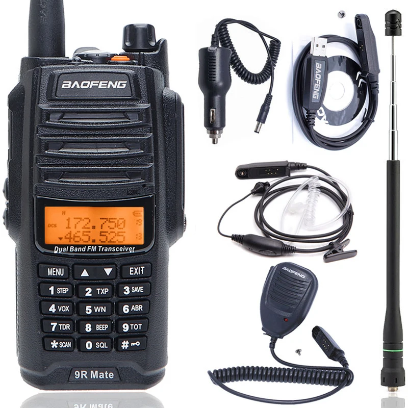

Baofeng UV-9R Mate IP67 Waterproof 10W Powerful 4500mAh Walkie Talkie Dual Band Handheld 10KM Range Ham CB Handheld Radio UV-9R
