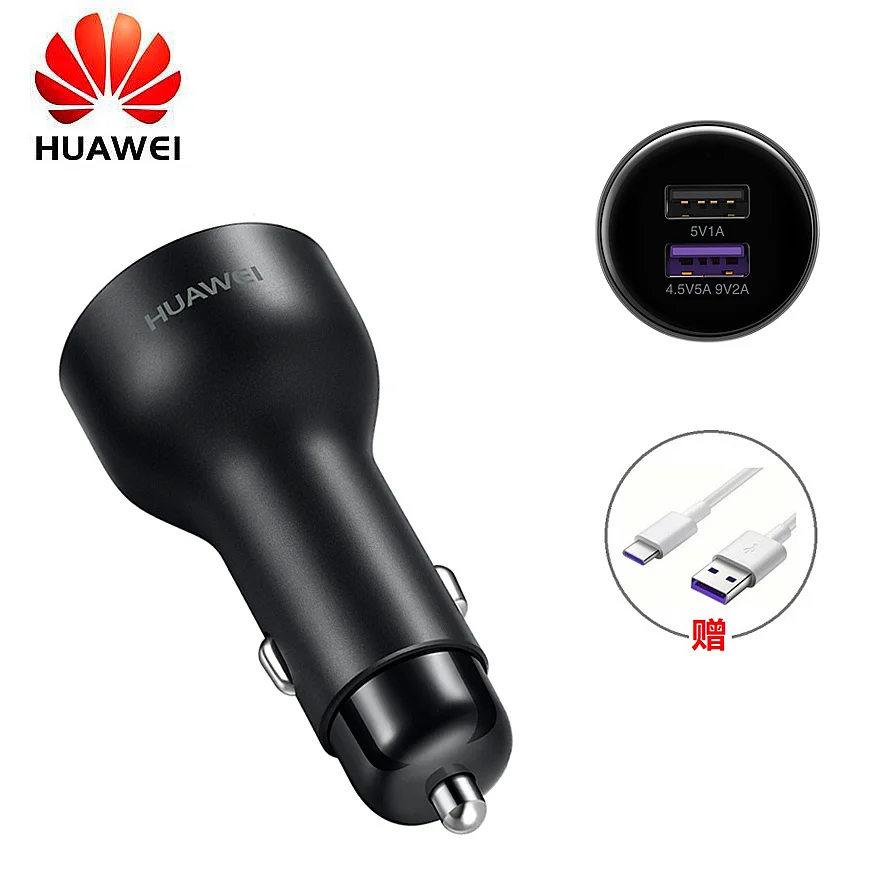 

Huawei Car Charger Huawei SuperCharge 22W 4.5V 5A Car Charger (Include Type C Cable) For Huawei Mate 20 Pro Honor P20