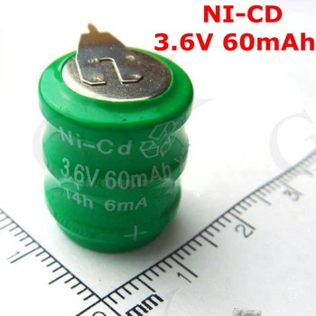 

GTK 20pcs 3.6v ni-cd sub 60mah NI-CD Nickel cadmium battery Button type universal battery discharge not ni-mh rechargeable 2/3AA