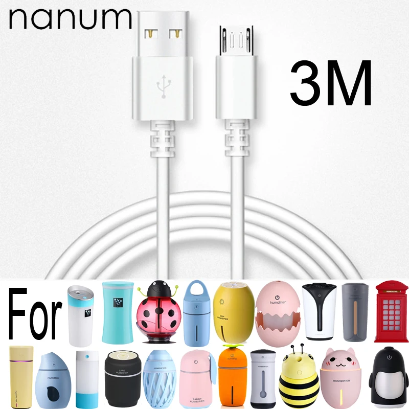 

New 3M Humidifier extension cable for USB humidifiers Mini Ultrasonic Essential Oil Diffuser LED Air Purifier Mist Maker samsung