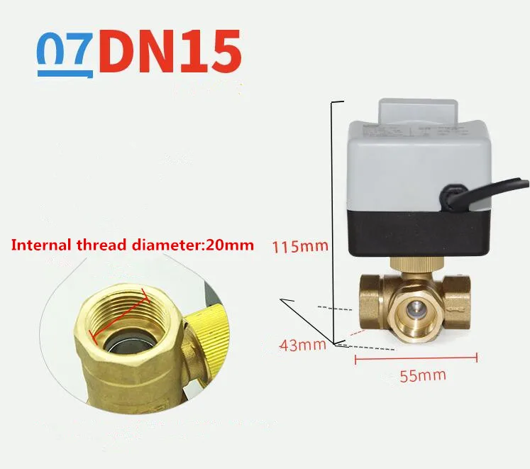 Ручной Электрический integr AC 220V латунный Электрический моторизованный шаровой клапан 3 провода 2 управления резьбой DN15-DN50 для воды, газа, масла