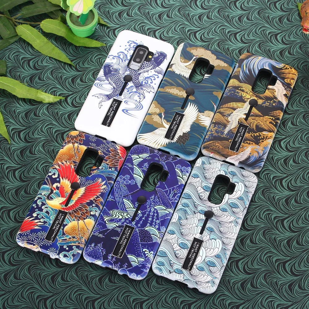 China Patterned Case For Samsung galaxy S9 Plus Chinese Style TPU+PC Phone Cases Mythical pattern Cover | Мобильные телефоны и