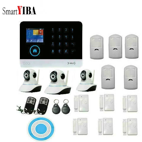 SmartYIBA wifi/GSM/GPRS беспроводной домашней охранной камеры сигнализации системы Поддержка EN GE RU SP беспроводной детектор IP камеры сигнализации системы - Цвет: YB10343