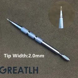Титан ручка 2,0 мм для бровей Волосы посадки волосы инструмент трансплантации ручка волосяной фолликул посадки ручка новый вручную