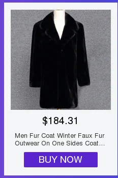 Men's Faux Fur Long Coat Brown/black Warm And Comfortable Winter New Brand Maylooks Hn128