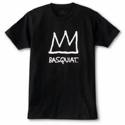 Jean Michel Basquiat Корона логотип NYC ART t shirt NWT аутентичная и официальная Повседневная