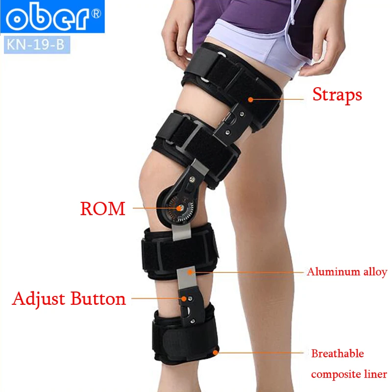 

Ober Adjustable Medical ROM Knee Brace Support Joint Apparatus Stabiliser Meniscus Injury Softening Patellar Tendinitis Laxity