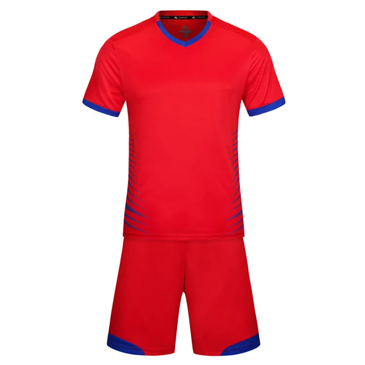 Новые детские комплекты для мальчиков и девочек, Комплект футболок для футбола, maillot de foot survetement, футбольные тренировочные футболки voetbal tenue voetbalshirts - Цвет: Красный