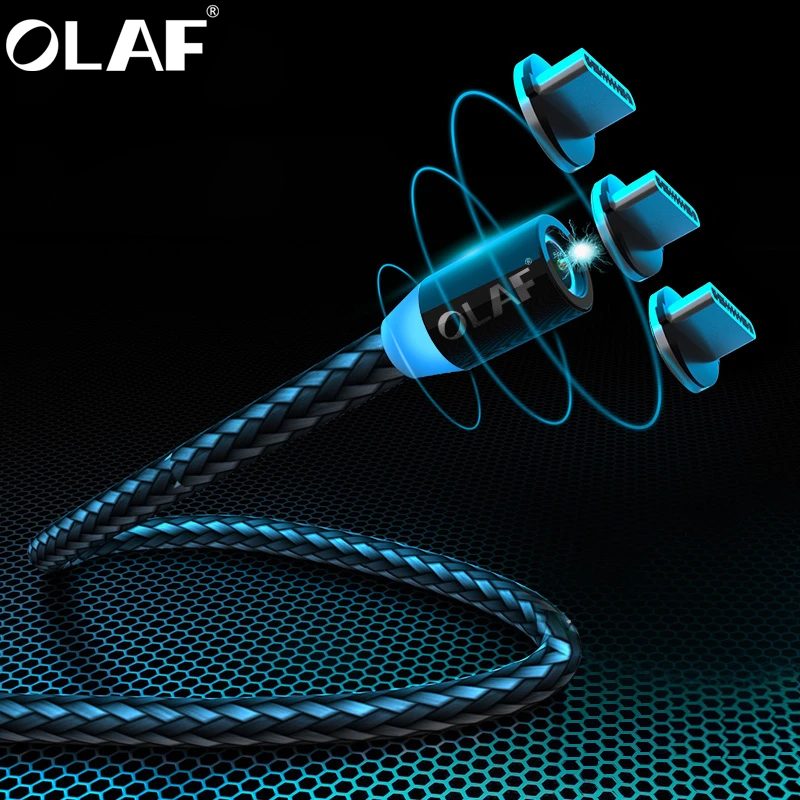 

OLAF Magnetic USB Cable Fast Charging USB Type C Cable For Samsung S9 S10 Plus Magnet Charger USB-C Cable For Xiaomi mi6 mi8 mi9